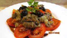 Salade de poivrons et aubergines marinés