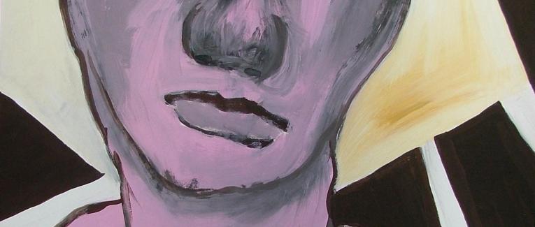 galeries des masques - Comme un coup de poing - peinture au fil du temps - 1995