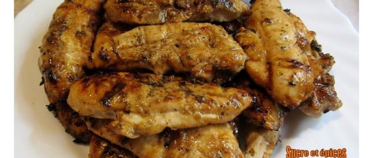 Aiguillettes de poulet grillées façon thaï