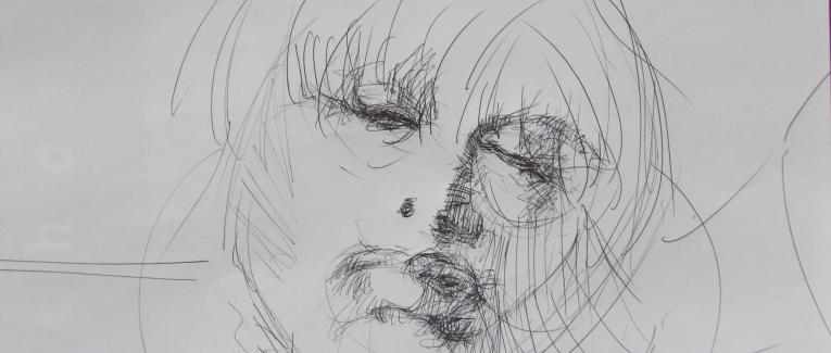 Dessins d'après les screen test d'Andy Warhol shot between 1963 and 1966 -8 -Nico (3) - 2018