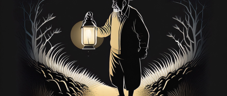 Le vieil homme et la lanterne