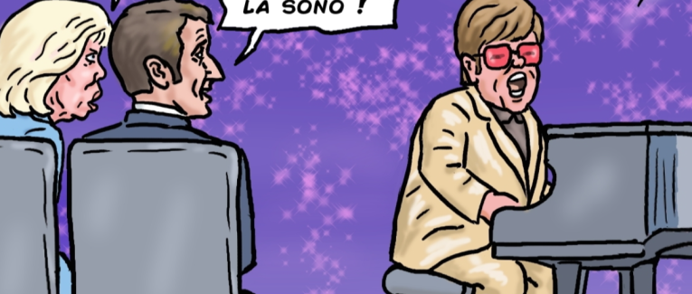 Macron au concert d'Elton John