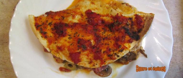 Tortillas façon pizza calzone