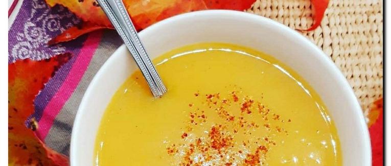 Velouté de citrouille au gingembre et piment d'Espelette
