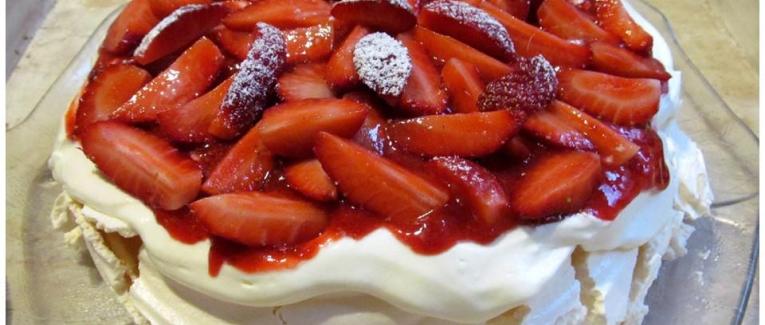Pavlova aux fraises
