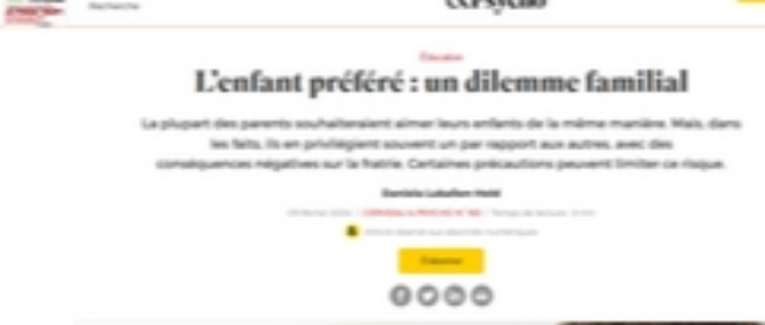 souvenirs de l’enfant préféré