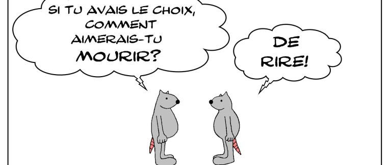 la plus belle mort , mourir de rire