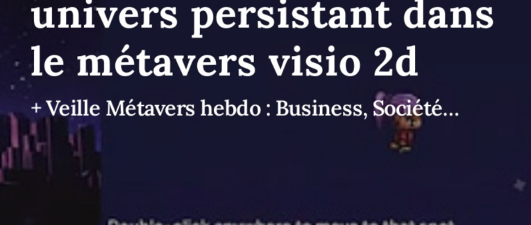 Jeu vidéo gratuit en univers persistant dans le métavers visio 2d