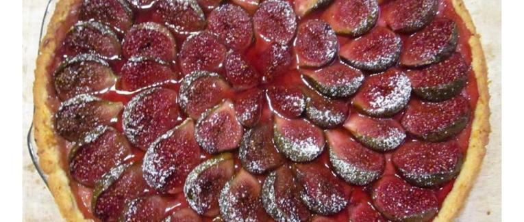 Tarte aux figues cuites à la crème pâtissière