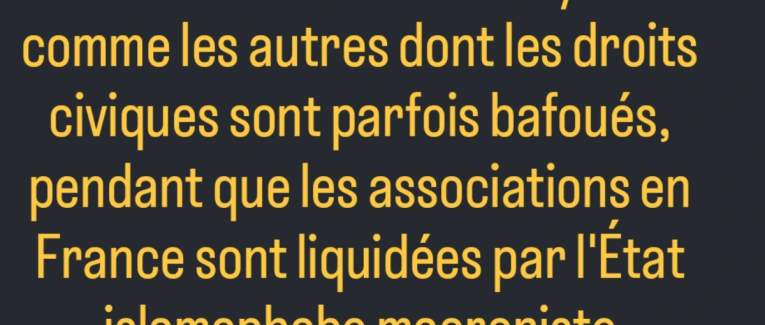 Dissolution d'association de défense des droits civiques musulmans par la macronie
