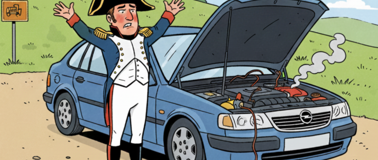 L'Opel en panne à Napoléon