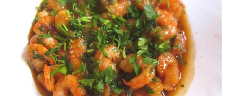 Crevettes au miel et à l'ail