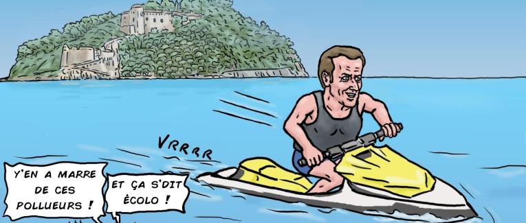 Macron en jet-ski