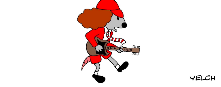 stars du rock des rats : angus young ( AC/DC)