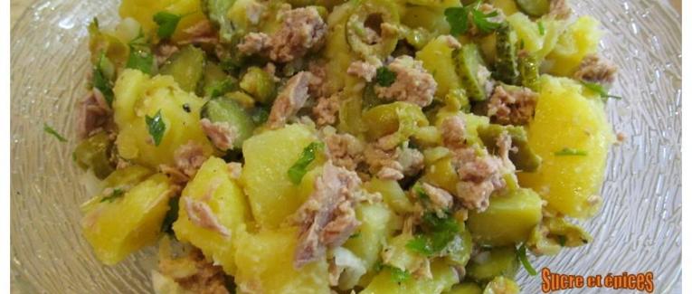 Salade de pommes de terre au thon et olives