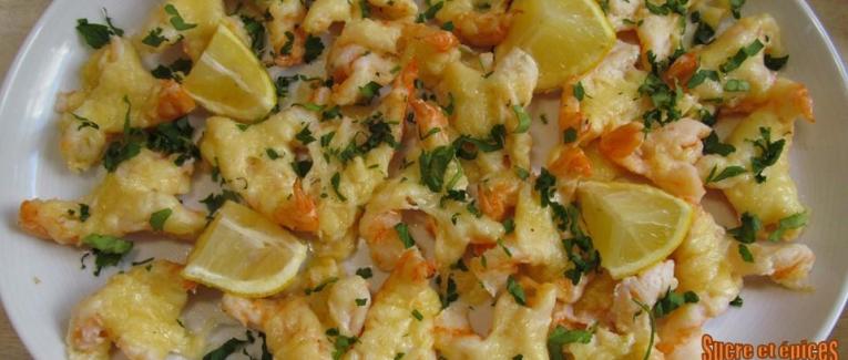 Crevettes gratinées au fromage - Recette en vidéo