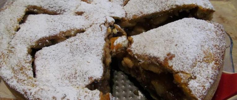 Tourte aux pommes façon strudel à la pâte brisée sucrée