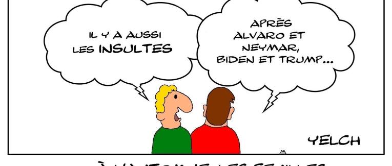 En automne , les feuilles et les insultes tombent