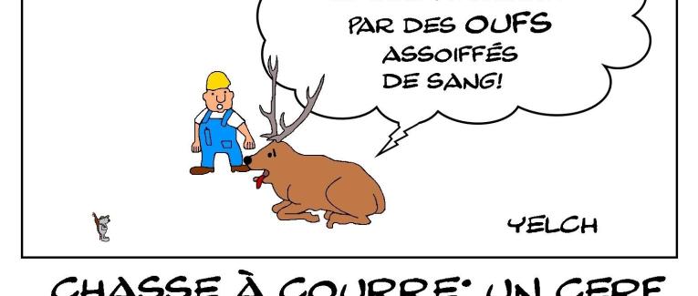 Chasse à courre sur un chantier