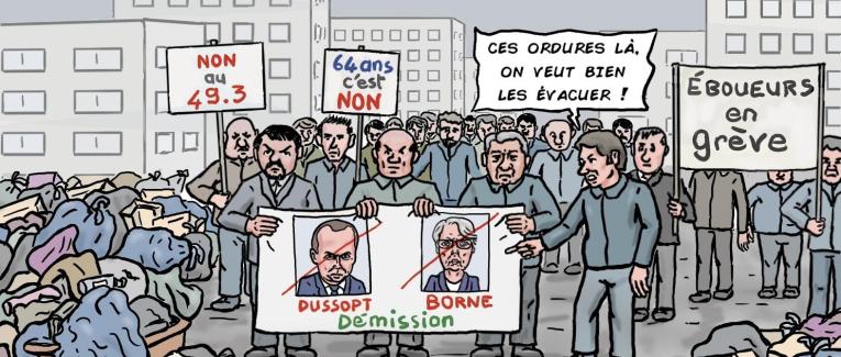 Réforme des retraites - éboueurs en grève