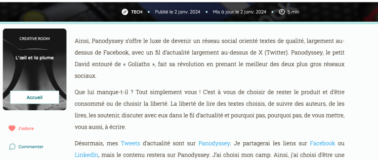 🇺🇸 Facebook, 🇺🇸 Twitter X, 🇺🇸 Instagram, 🇨🇳 Tik Tok, 🇺🇸 LinkedIn, 🇺🇸 Medium, 🇺🇸 Threads. Voeux et mission Panodyssey 🇫🇷 🇪🇺