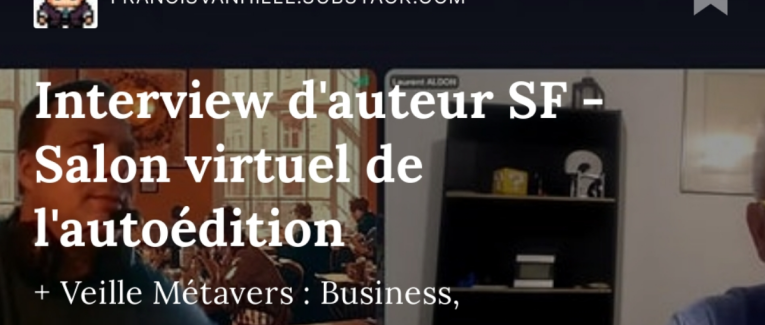 Interview d'auteur SF - Salon virtuel de l'autoédition