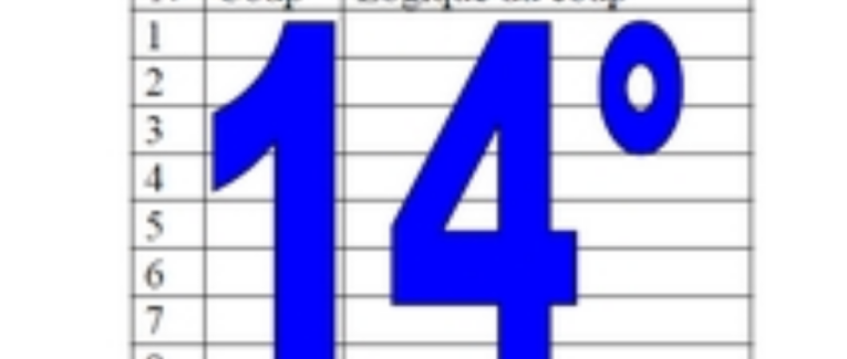14° diagosudoku, avec la solution du treizième