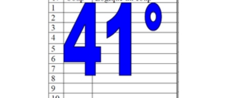 41° diagosudoku, avec la solution du quarantième