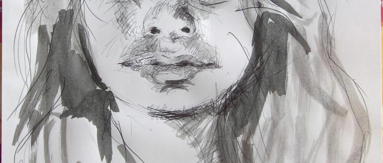 Dessins d'après les screen test d'Andy Warhol shot between 1963 and 1966 -5 - Ann Buchanan (2) - 2018