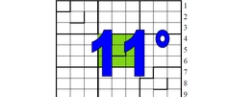 onzième centrosudoku, avec la solution du dixième centrosudoku.