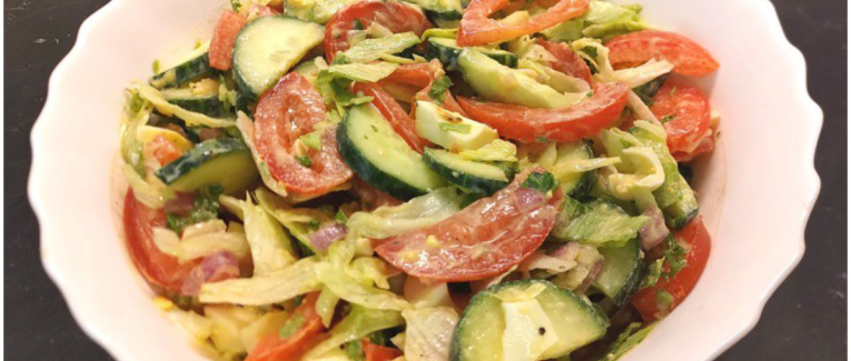 Salade de légumes aux oeufs - Recette en vidéo