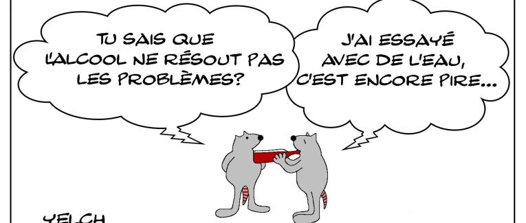Le rat qui essayait de résoudre ses problèmes dans l'alcool