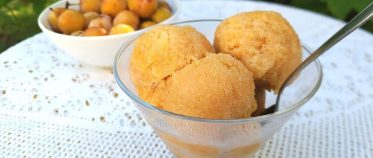 Sorbet à la mirabelle facile sans sorbetière - Recette facile