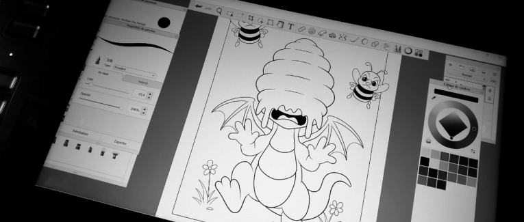Mon premier livre à colorier : Une histoire de dragons.