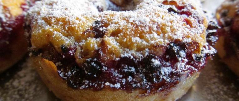 Mini donuts moelleux aux groseilles