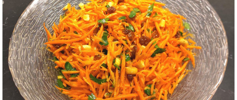 Carottes râpées à l'indienne - Recette en vidéo