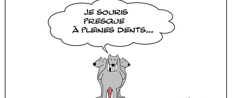 Le rat qui avait un sourire presque radieux