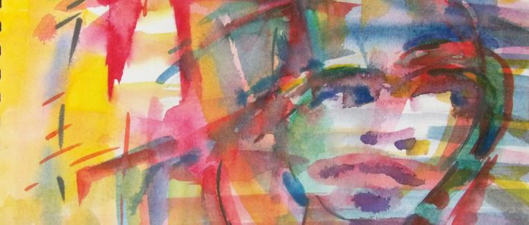 Un pas de côté - Aquarelle japonaise - 2018