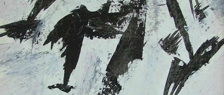Encerclés sous la neige - peinture au fil du temps - 1991