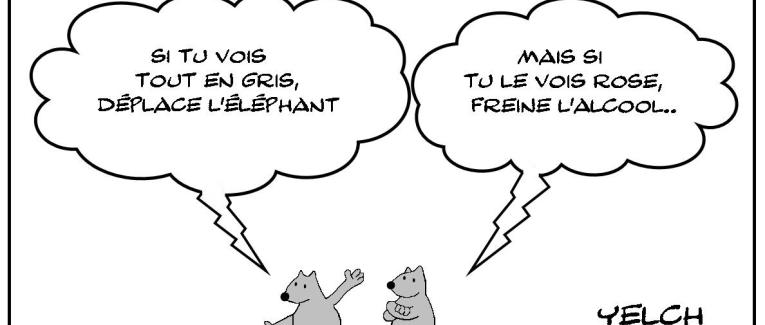 Elephant gris , éléphant rose