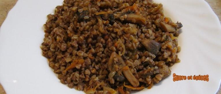 Sarrasin aux champignons et carottes