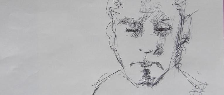 Dessins d'après les screen test d'Andy Warhol shot between 1963 and 1966 -4 - Dennis hopper - 2018
