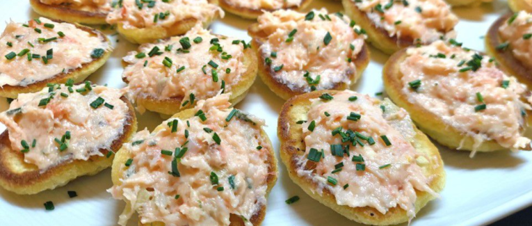 Rillettes de crevettes, saumon fumé et artichaut - Recette en vidéo