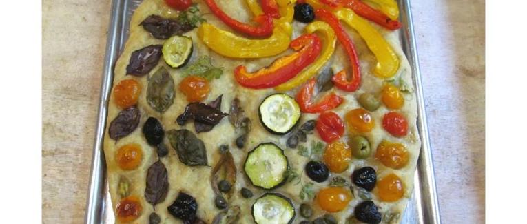 Focaccia ou fougasse ornementée