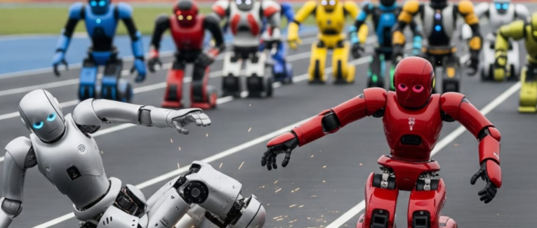 Robots crash, recover, and race at China’s first Humanoid Robot Olympics