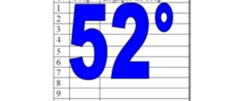 52° diagosudoku, avec la solution du cinquante-et-unième
