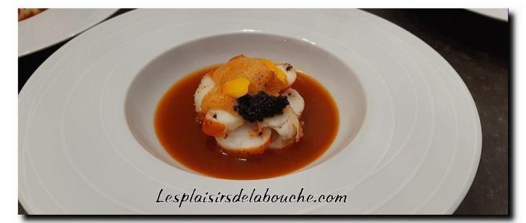 Queue de gambas caviar et bisque