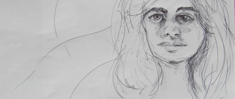 Dessins d'après les screen test d'Andy Warhol shot between 1963 and 1966 -2 - Ann Buchanan