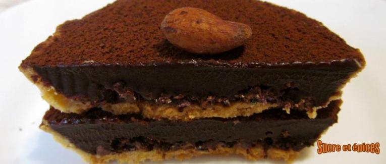 Tartelettes au chocolat et fèves de cacao