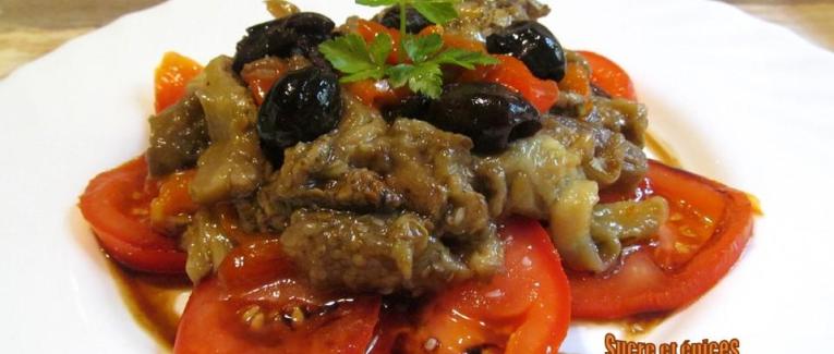 Salade de poivrons et aubergines marinés